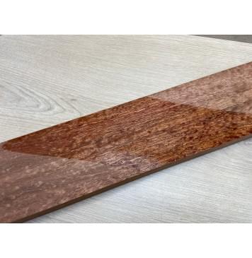 Сапели "Птичий Глаз" заготовка грифа электрогитары Радиал АА Волна ААА 29х(45.5-14.5-45.5)х725 мм - из 3х частей-17