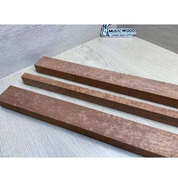 Сапели "Птичий Глаз" заготовка грифа электрогитары Радиал АА Волна ААА 27х(46-16-46)х735 мм - из 3х частей-11