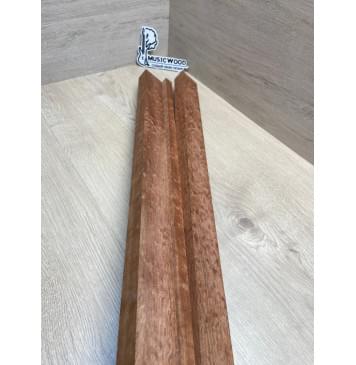 Сапели "Птичий Глаз" заготовка грифа электрогитары Радиал АА Волна ААА 27х(46-16-46)х735 мм - из 3х частей-13