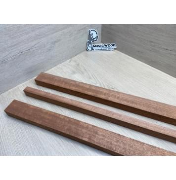 Сапели Волнистый заготовка грифа электрогитары Радиал ААААА Волна АА 27х(43-18-43)х730 мм - из 3х частей-10