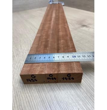 Сапели Волнистый заготовка грифа электрогитары Радиал ААААА Волна АА 27х(43-18-43)х730 мм - из 3х частей-5