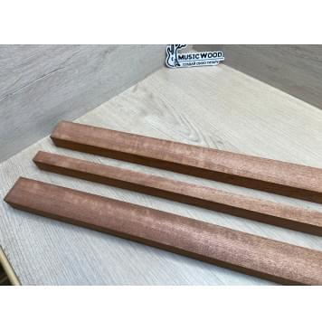 Сапели Волнистый заготовка грифа электрогитары Радиал ААААА Волна АА 27х(42-20-42)х735 мм - из 3х частей-11