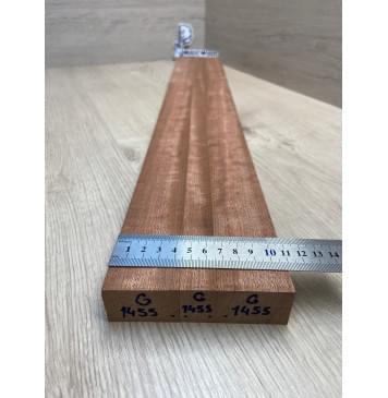 Сапели Волнистый заготовка грифа электрогитары Радиал ААААА Волна АА 27х(42-20-42)х735 мм - из 3х частей-2