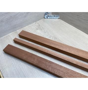 Сапели заготовка грифа электрогитары Радиал АА 29х(46-20-46)х715 мм - из 3х частей-9