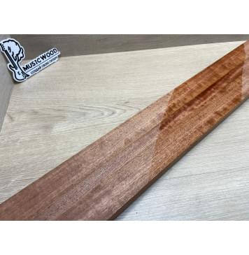 Сапели Волнистый заготовка грифа электрогитары Радиал ААА Волна А 27х(42-20-42)х735 мм - из 3х частей-19