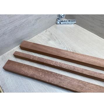 Сапели "Птичий Глаз" заготовка грифа электрогитары Радиал АА Волна АА 26.5х(43.5-21-43.5)х735 мм - из 3х частей-11