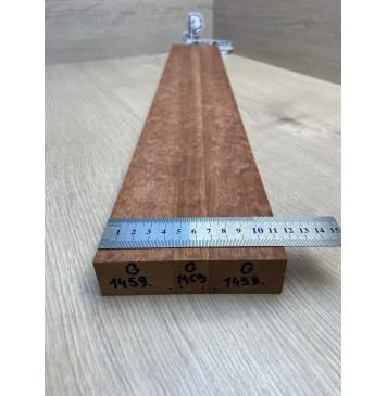 Сапели "Птичий Глаз" заготовка грифа электрогитары Радиал АА Волна ААА 29х(45-19-45)х735 мм - из 3х частей-4