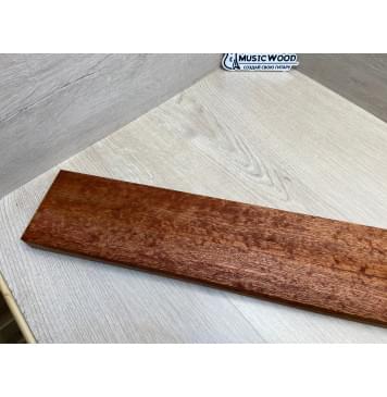 Сапели "Птичий Глаз" заготовка грифа электрогитары Радиал АА Волна ААА 27х(44.5-14-44.5)х695 мм - из 3х частей-4