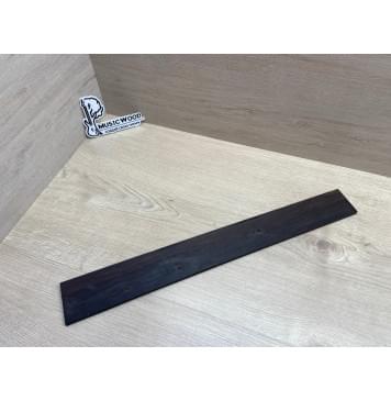 Эбен Чёрный заготовка накладки для электрогитары Тангент А 7.5х66-56х530 мм (Уценка-сучки)-0