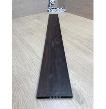Эбен Чёрный заготовка накладки для электрогитары Тангент А 7.5х66-56х530 мм (Уценка-сучки)-2