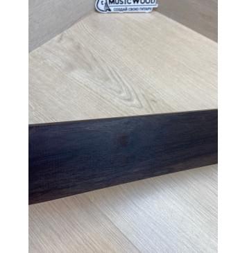 Эбен Чёрный заготовка накладки для электрогитары Тангент А 7.5х66-56х530 мм (Уценка-сучки)-4