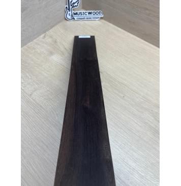 Эбен Чёрный заготовка накладки для электрогитары Тангент А 7.5х66-56х530 мм (Уценка-сучки)-9