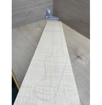 Клён Белый Явор, Волнистый заготовка грифа для электрогитары Смешанный ААА Волна ААА 26.3х130х755 мм-3