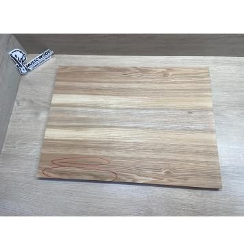 Ясень Белый Оливковый заготовка на топ Смешанный АА 18х190х515 мм - 2 шт. (книжкой) (Уценка-трещины)-0