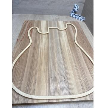 Ясень Белый Оливковый заготовка на топ Смешанный АА 18х190х515 мм - 2 шт. (книжкой) (Уценка-трещины)-1