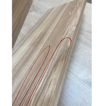 Ясень Белый Оливковый заготовка на топ Смешанный АА 18х190х515 мм - 2 шт. (книжкой) (Уценка-трещины)-9