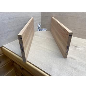 Ясень Белый Оливковый заготовка на топ Смешанный АА 18х190х515 мм - 2 шт. (книжкой) (Уценка-трещины)-11