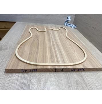 Ясень Дальневосточный заготовка на топ Тангент ААА 19х192х490 мм, 2 шт, книжкой, 615 кг/м3-1