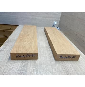 Ольха заготовка корпуса гитары со сквозным грифом Тангент ААА 46х142х545-530 мм (2 шт)-3