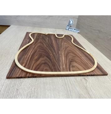 Палисандр Бразильский Сантос заготовка на топ Тангент ААА 6х170х427 мм (2 шт книжкой) АКЦИЯ-2