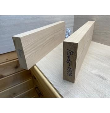 Ясень Дальневосточный Лёгкий заготовка корпуса Тангент А 50.5х172х565-540 мм, 2 шт, 578 кг/м3-2