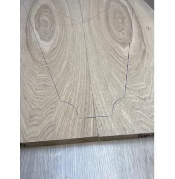 Ясень Дальневосточный Лёгкий заготовка на топ Тангент АА 18х230х580 мм, 2 шт, 546 кг/м3 (Уценка-сучки)-4