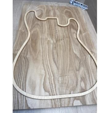 Ясень Дальневосточный заготовка на топ Тангент А 19х185х560 мм, 2 шт, 656 кг/м3-3