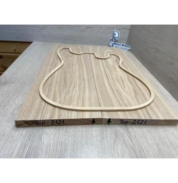 Ясень Дальневосточный Лёгкий заготовка на топ Тангент АА 20х195х555 мм, 2 шт, 569 кг/м3-6