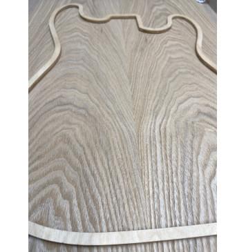 Ясень Дальневосточный Лёгкий заготовка на топ Тангент ААААА 21х194х545 мм, 2 шт, 589 кг/м3-3