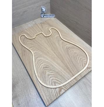 Ясень Дальневосточный Лёгкий заготовка на топ Тангент ААААА 21х194х545 мм, 2 шт, 589 кг/м3-8