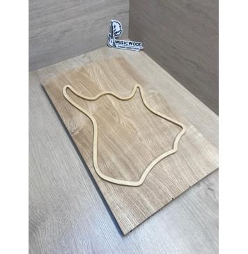 Ясень Дальневосточный Легкий заготовка на топ для Тревел гитары Смешанный АА 21.5х143х495 мм, 2 шт, 563 кг/м3-2