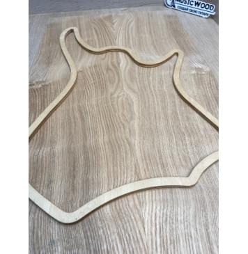 Ясень Дальневосточный Легкий заготовка на топ для Тревел гитары Смешанный АА 21.5х143х495 мм, 2 шт, 563 кг/м3-5