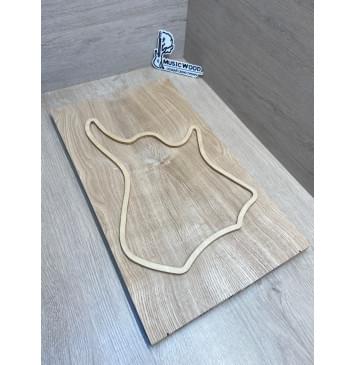 Ясень Дальневосточный Легкий заготовка на топ для Тревел гитары Смешанный АА 21.5х143х495 мм, 2 шт, 563 кг/м3-8