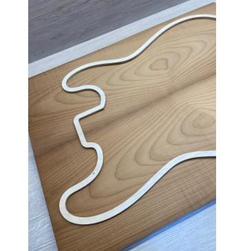 Клён Печёный 180 гр заготовка на топ Тангент ААА 20х185х500 мм - 2 шт.(книжкой)-3