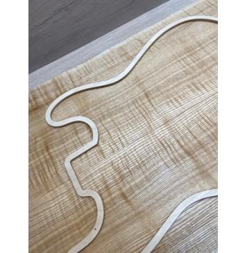 Ясень Дальневосточный Волнистый заготовка на топ Радиал АА Волна А 18х195х545 мм, 644 кг/м3, (2 шт. книжкой)-18