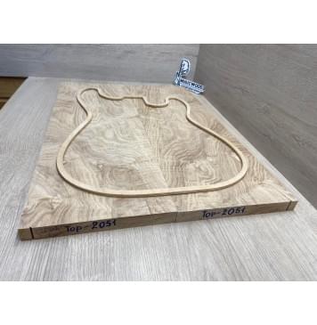 Ясень Дальневосточный Волнистый заготовка на топ Тангент ААА 19х195х560 мм, 607 кг/м3, (2 шт. книжкой)-2