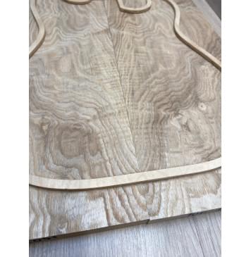 Ясень Дальневосточный Волнистый заготовка на топ Тангент ААА 19х195х560 мм, 607 кг/м3, (2 шт. книжкой)-6