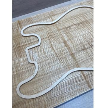 Ясень Дальневосточный Волнистый заготовка на топ Радиал АА Волна ААА 18х195х555 мм, 644 кг/м3, (2 шт. книжкой)-19