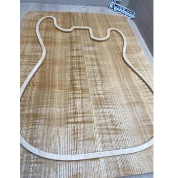 Ясень Дальневосточный Волнистый заготовка на топ Радиал АА Волна АА 18х195х550 мм, 663 кг/м3, (2 шт, книжкой)-9