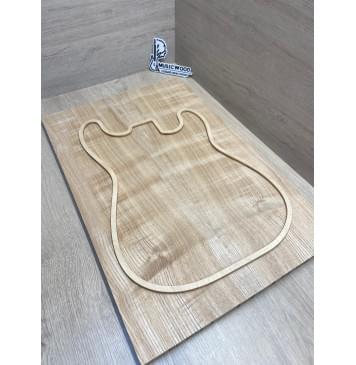 Ясень Дальневосточный Волнистый заготовка на топ Радиал АА Волна А 17х195х590 мм, 641 кг/м3, (2 шт. книжкой)-4