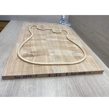 Ясень Дальневосточный Волнистый заготовка на топ Радиал АА Волна А 17х195х590 мм, 641 кг/м3, (2 шт. книжкой)-3