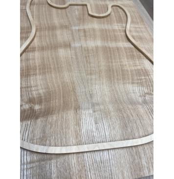 Ясень Дальневосточный Волнистый заготовка на топ Радиал АА Волна А 17х195х590 мм, 641 кг/м3, (2 шт. книжкой)-6