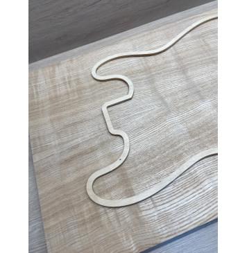 Ясень Дальневосточный Волнистый заготовка на топ Радиал АА Волна А 17х195х590 мм, 641 кг/м3, (2 шт. книжкой)-7