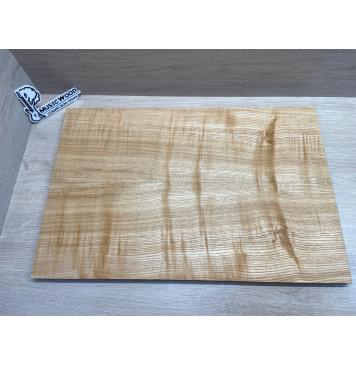 Ясень Дальневосточный Волнистый заготовка на топ Радиал АА Волна А 17х195х590 мм, 641 кг/м3, (2 шт. книжкой)-0