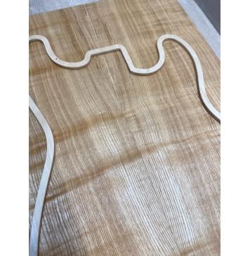 Ясень Дальневосточный Волнистый заготовка на топ Радиал АА Волна А 17х195х590 мм, 641 кг/м3, (2 шт. книжкой)-17