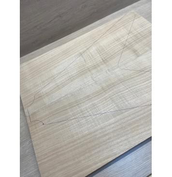 Ясень Дальневосточный Волнистый заготовка на топ Радиал АА Волна А 17х222х558 мм, 655 кг/м3, (2 шт. книжкой)-6