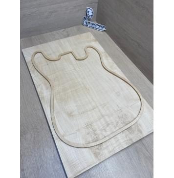 Клён Белый Явор, Волнистый заготовка на топ Радиал А Волна ААА 14х175х555 мм - 2 шт (книжкой) Уценка-потемнения-11