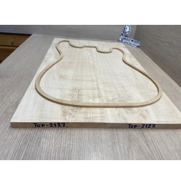 Клён Белый Явор, Волнистый заготовка на топ Радиал А Волна ААА 14х175х555 мм - 2 шт (книжкой) Уценка-потемнения-3