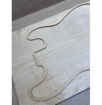 Клён Белый Явор, Волнистый заготовка на топ Радиал А Волна ААА 14х175х555 мм - 2 шт (книжкой) Уценка-потемнения-9