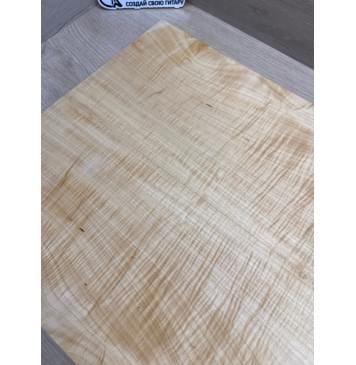 Клён Белый Явор, Волнистый заготовка на топ Радиал А Волна ААА 14х175х555 мм - 2 шт (книжкой) Уценка-потемнения-16